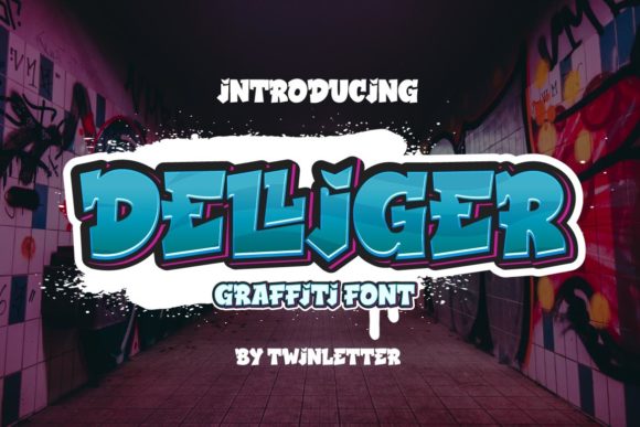 Delliger: A Vibrant and Playful Display Font for Creative Projects