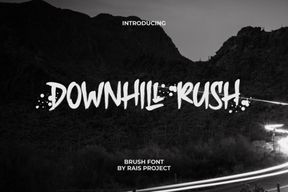 Downhill Rush: A Bold Display Font for High-Impact Design
