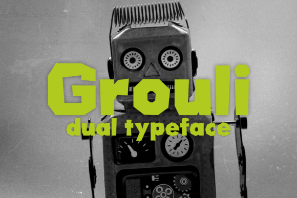 Grouli Dual Typeface: Bold, Chunky, and Perfect for Raw Design