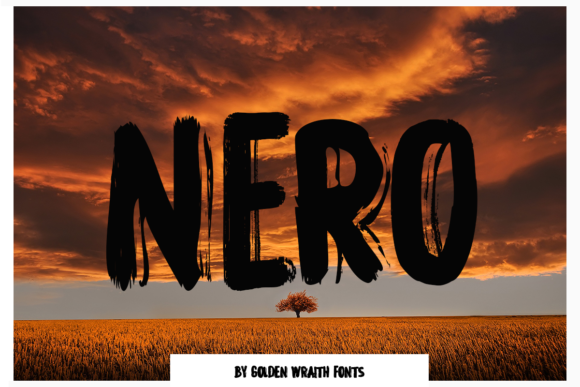Nero: A Bold Brush-Styled Display Font for Creative Impact