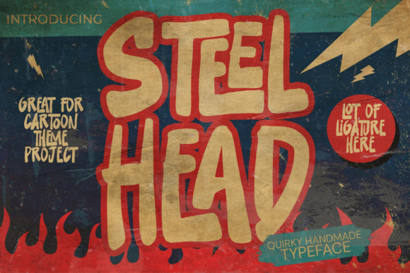 Steel Head: A Brushed Display Font with a Unique Street Art Vibe