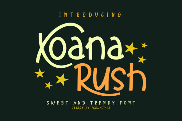 Xoana Rush: A Playful Display Font for Creative Projects